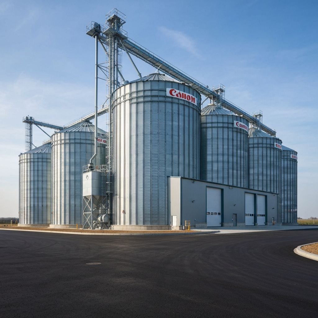 Industrial grain silos
